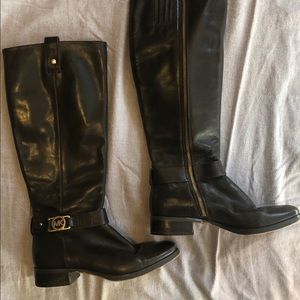 MK brown leather boots